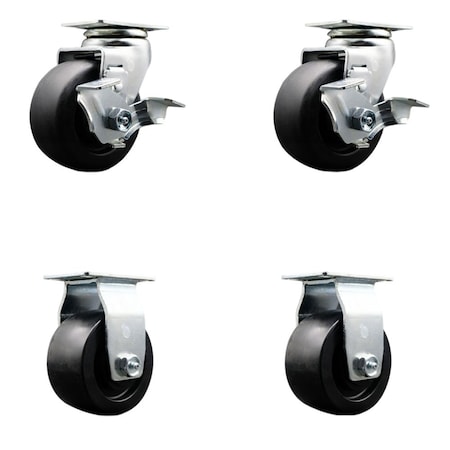 Service Caster Tool Box Caster Wheel Set 4'' Polyolefin Swivel Casters, 4PK TOOL-SCC-20S420-POB-TLB-2-R-2